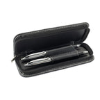 Branded metal pen and roller set in PU pouch