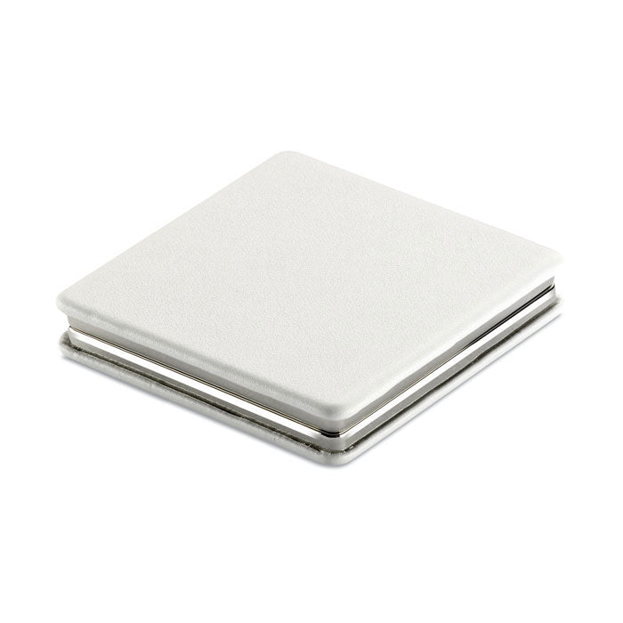 Branded Double Magnetic Mirror in Square PU Cover without branding