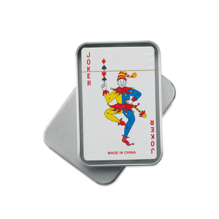 Branded Playing Cards in Tin Box without branding