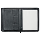 Branded A4 Zipped Conference Folder with Bonded Leather Cover without branding