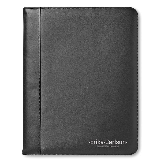Branded A4 Zipped Conference Folder with Bonded Leather Cover