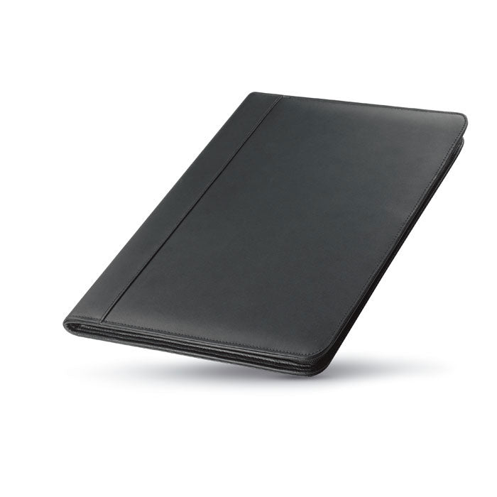Branded A4 Zipped Conference Folder with Bonded Leather Cover without branding