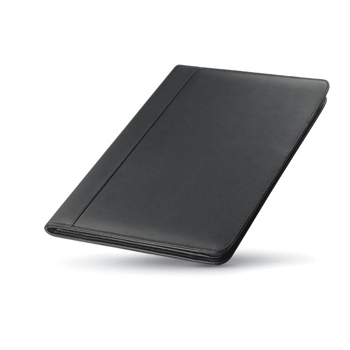Branded A4 Zipped Conference Folder with Bonded Leather Cover without branding