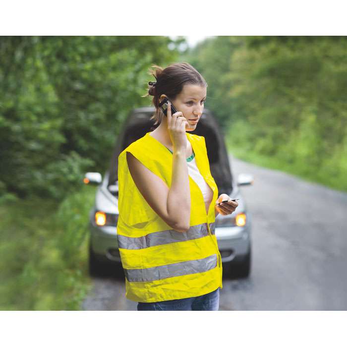 Branded Children's High Visibility Vest in use