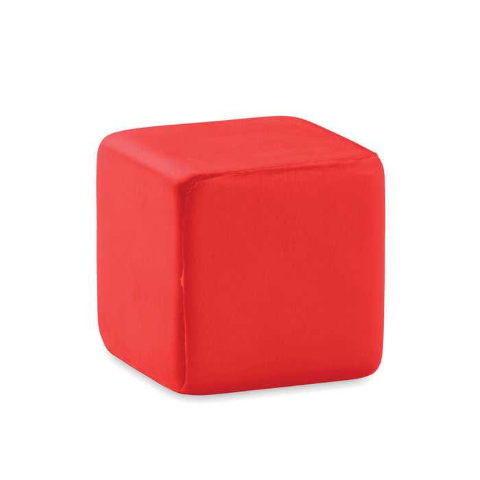 Branded Anti-Stress PU Square in Red
