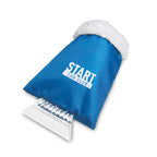 Branded Car Ice Scraper with Mitten in Blue
