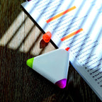 Branded Triangular Multi-Colour Highlighter in use