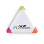 Branded triangular multi-colour highlighter, printed