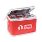 Branded Nonwoven 6 Can Cooler Bag in Red