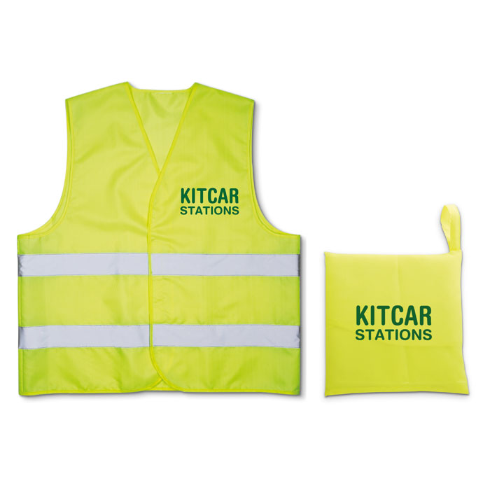 Branded Class 2 Hi-Vis Safety Waistcoat in Yellow