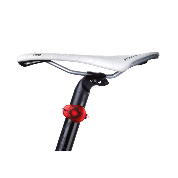 Branded Red and White Bicycle Light Set without branding