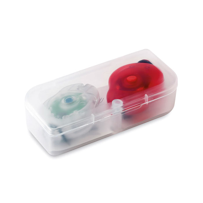 Branded Red and White Bicycle Light Set without branding