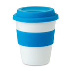 Branded PP Tumbler with Silicone Lid and Ring in Blue