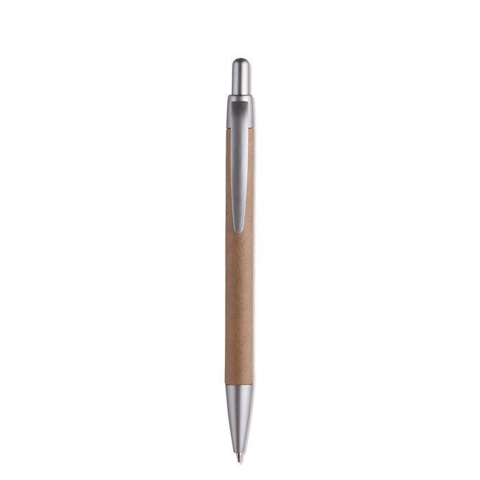 Branded carton barrel push ball pen