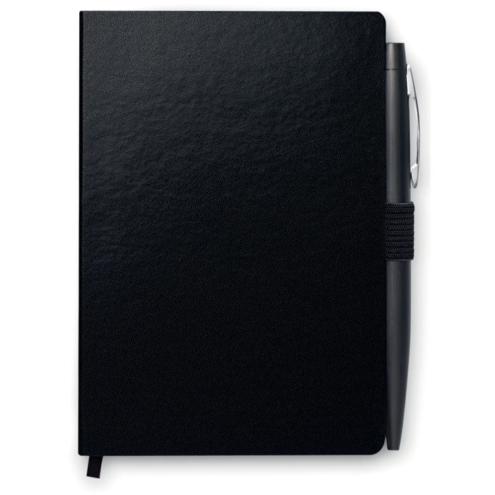 Branded A6 PU Notebook with Metal Pen without branding