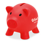 Branded PVC Piggy Bank in Red