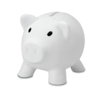 Branded PVC Piggy Bank in White