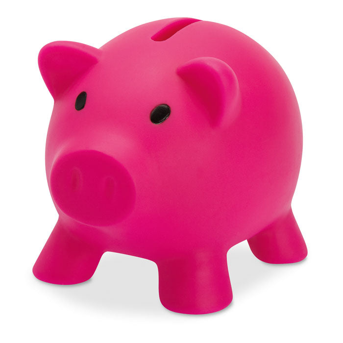 Branded PVC Piggy Bank in Pink