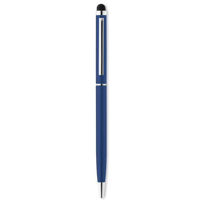 Branded twist stylus pen with chrome clip