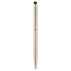 Branded Twist Stylus Pen with Chrome Clip in Yellow