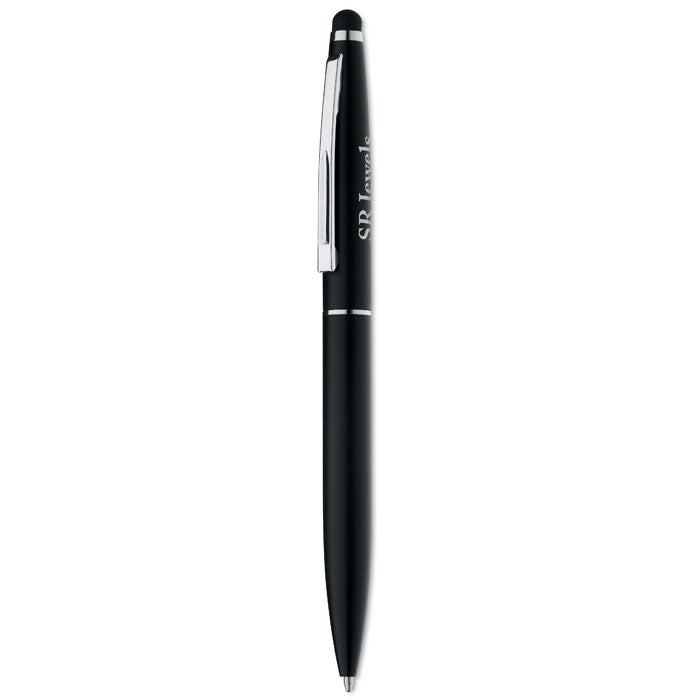 Branded Matt Twist Stylus Pen in Black