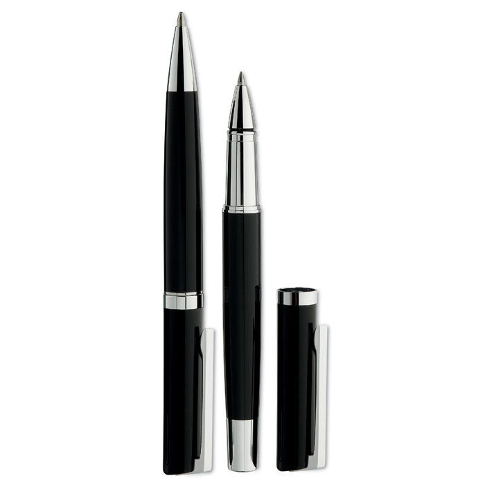 Branded Brass and Steel Pen and Roller Set without branding