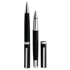 Branded brass and steel pen and roller set