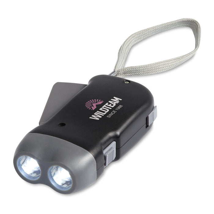 Branded 2 LED Dynamo Torch