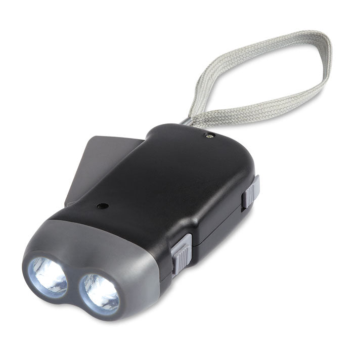 Branded 2 LED Dynamo Torch