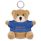 Branded Teddy Bear Plush Keyring in Blue