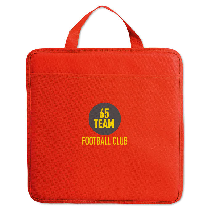 Branded Non-Woven Stadium Cushion in Red