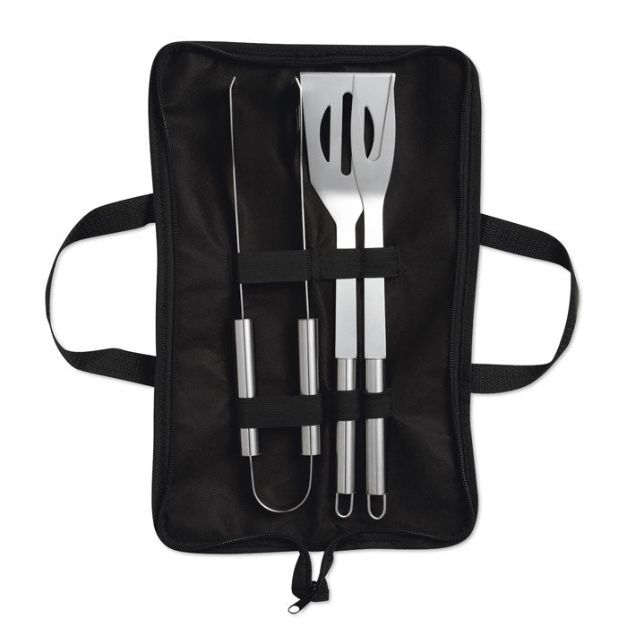Branded 3 Piece Barbecue Tools in Pouch without branding