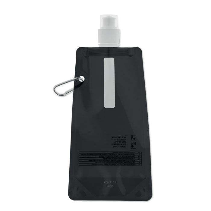 Branded foldable PET bottle with carabiner