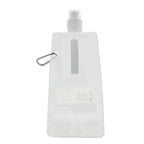 Branded Foldable PET Bottle with Carabiner in White