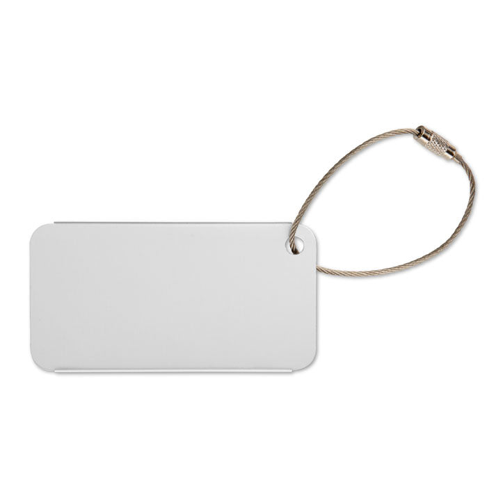 Branded Aluminium Luggage Tag 8 x 4 x 0.2cm without branding