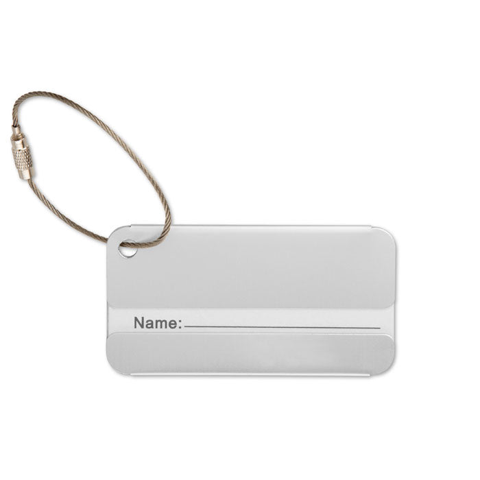 Branded Aluminium Luggage Tag 8 x 4 x 0.2cm without branding