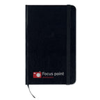 Branded A5 Squared PVC Hard Cover Notebook in Black