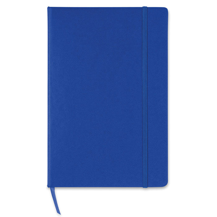 Branded A5 Squared PVC Hard Cover Notebook in Blue