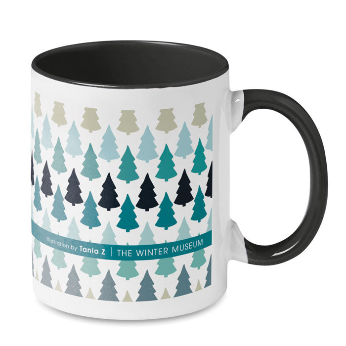 Branded Coloured Sublimation Mug in Black
