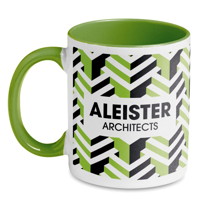 Branded Coloured Sublimation Mug in Green