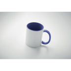 Branded coloured sublimation mug, top view