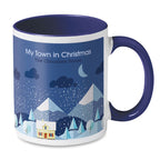 Branded Coloured Sublimation Mug in Blue