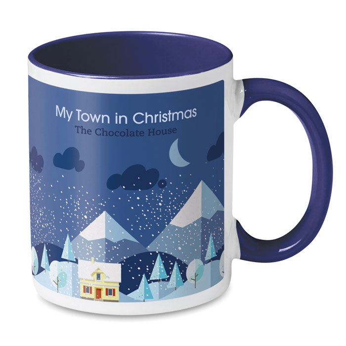 Branded Coloured Sublimation Mug in Blue