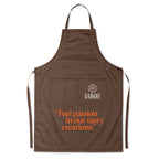 Branded Adjustable Kitchen Apron with 2 Pockets in Brown