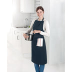 Branded Adjustable Kitchen Apron with 2 Pockets in use