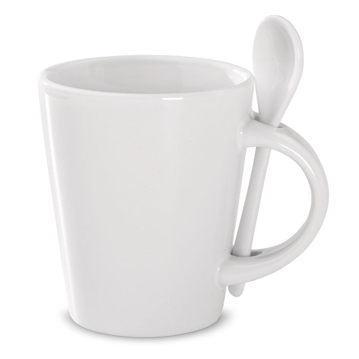 Branded sublimation mug with spoon