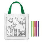 Branded Cotton Tote Bag with 5 Colouring Pens without branding