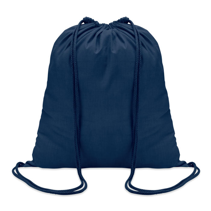 Branded Cotton Drawstring Bag 100gsm in Blue