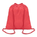Branded Cotton Drawstring Bag 100gsm in Red
