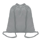 Branded Cotton Drawstring Bag 100gsm in Grey